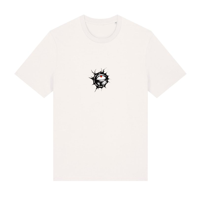 Front Small White - The Big Eye - Urbanwear T-shirt - Red Eye - Blood - Hell is Better