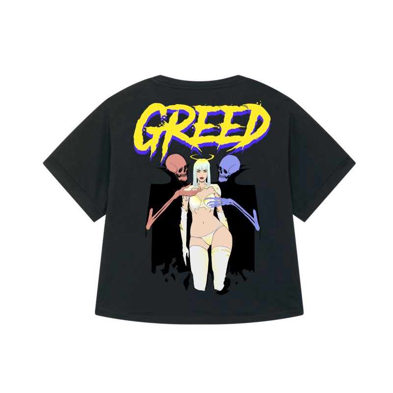 Black - Greed - Urbanwear T-shirt - Girl- Hell is Better