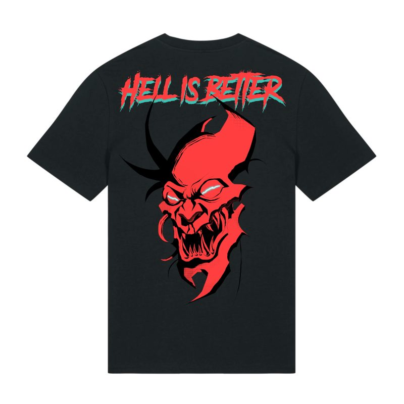 Black - Oni-mask - Urbanwear T-shirt - Hell is Better