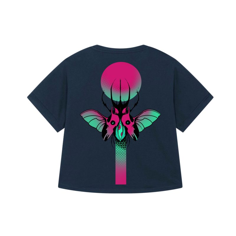 Dark Blue - Beetle Bat - Urbanwear T-shirt - Girl - Hell is Better