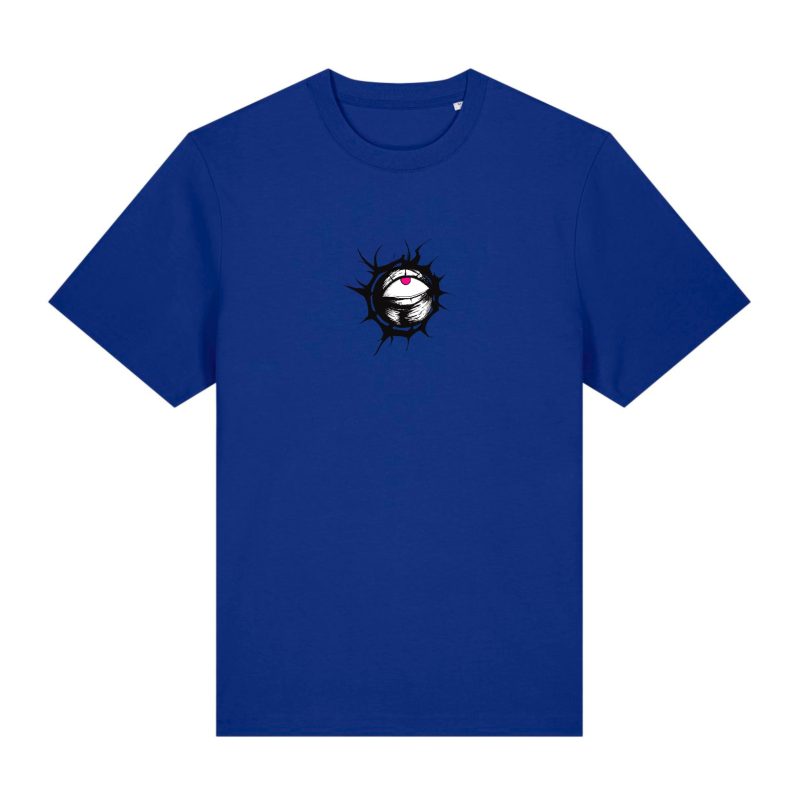 Front - Blue Fluo - The Eye - Purple Eye- T-shirt - Sparker - Hell is Better
