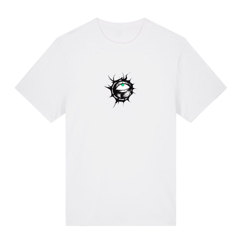 Front - White - The Eye in Green - T-shirt - Sparker - Hell is Better