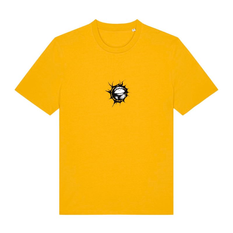 Front Yellow - The Eye - Urbanwear T-shirt - White Eye - Hell is Better