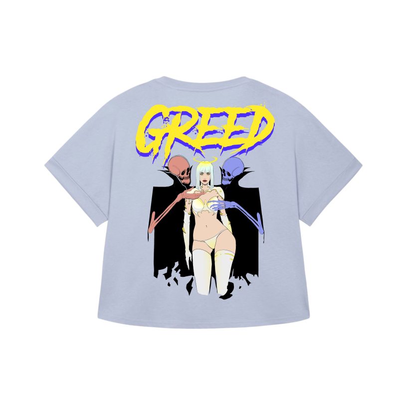 Gray - Greed - Urbanwear T-shirt - Girl- Hell is Better