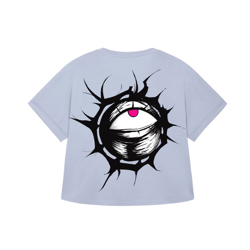 Gray - The Eye - Urbanwear T-shirt - Girl - Purple Eye - Hell is Better