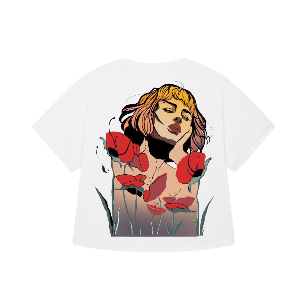 White - Poppies - Urbanwear T-shirt - Girl - Hell is Better