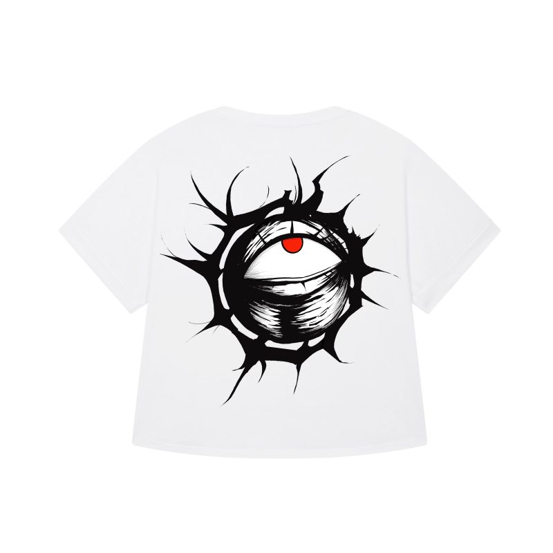 White - The Eye in Red - T-shirt - Girl - Hell is Better