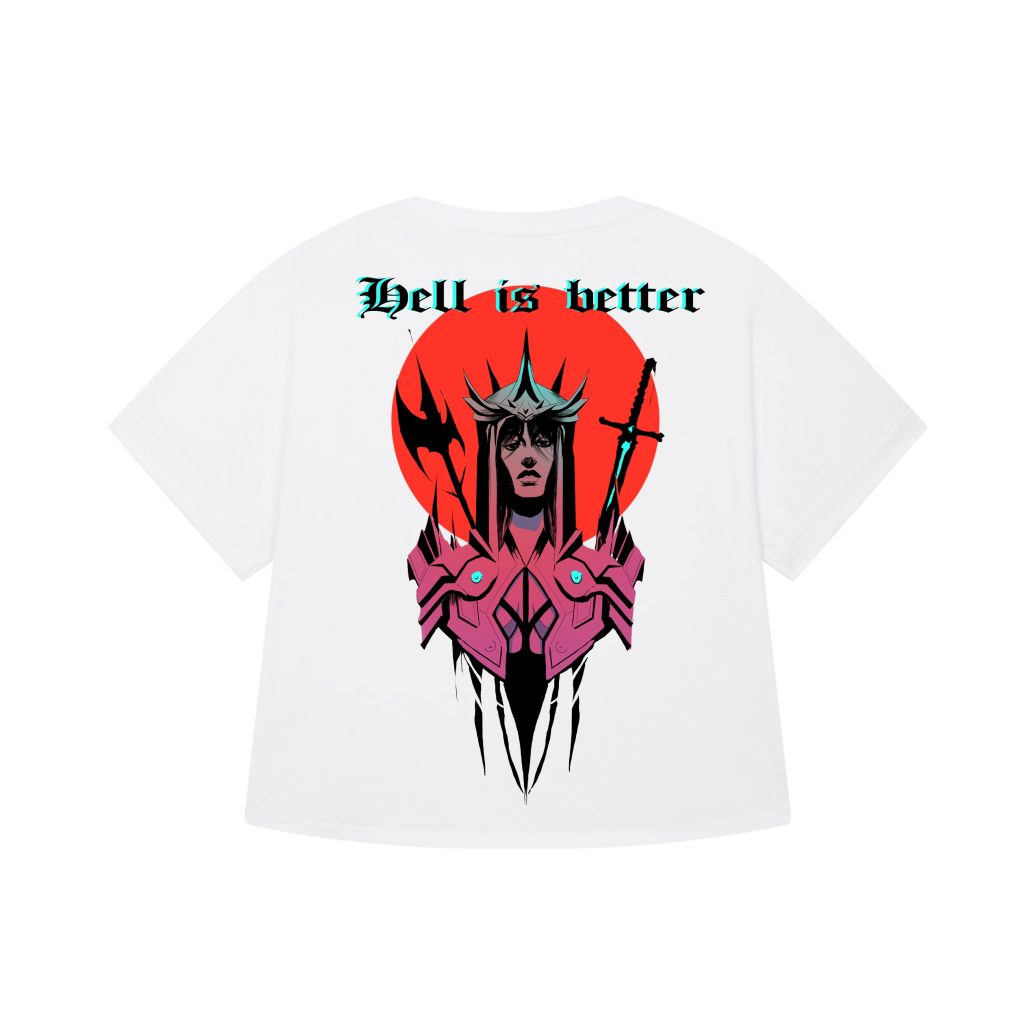 White - Valchiria - Urbanwear T-shirt - Girl - Hell is Better