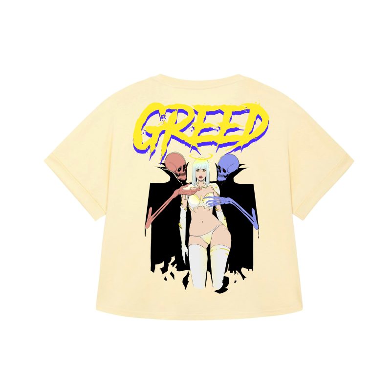 Yellow - Greed - Urbanwear T-shirt - Girl- Hell is Better