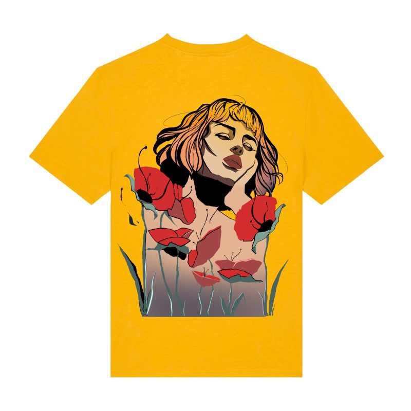 Yellow - Poppies - Urbanwear T-shirt - Hell is Better