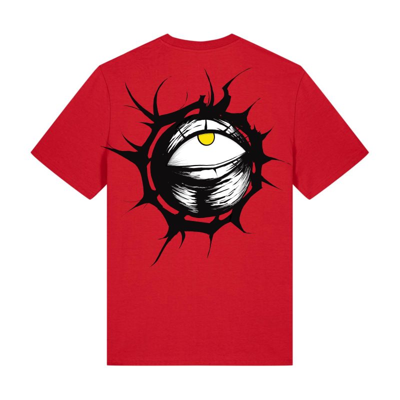 Red - The Eye - Urbanwear T-shirt - Yellow Eye - Hell is Better