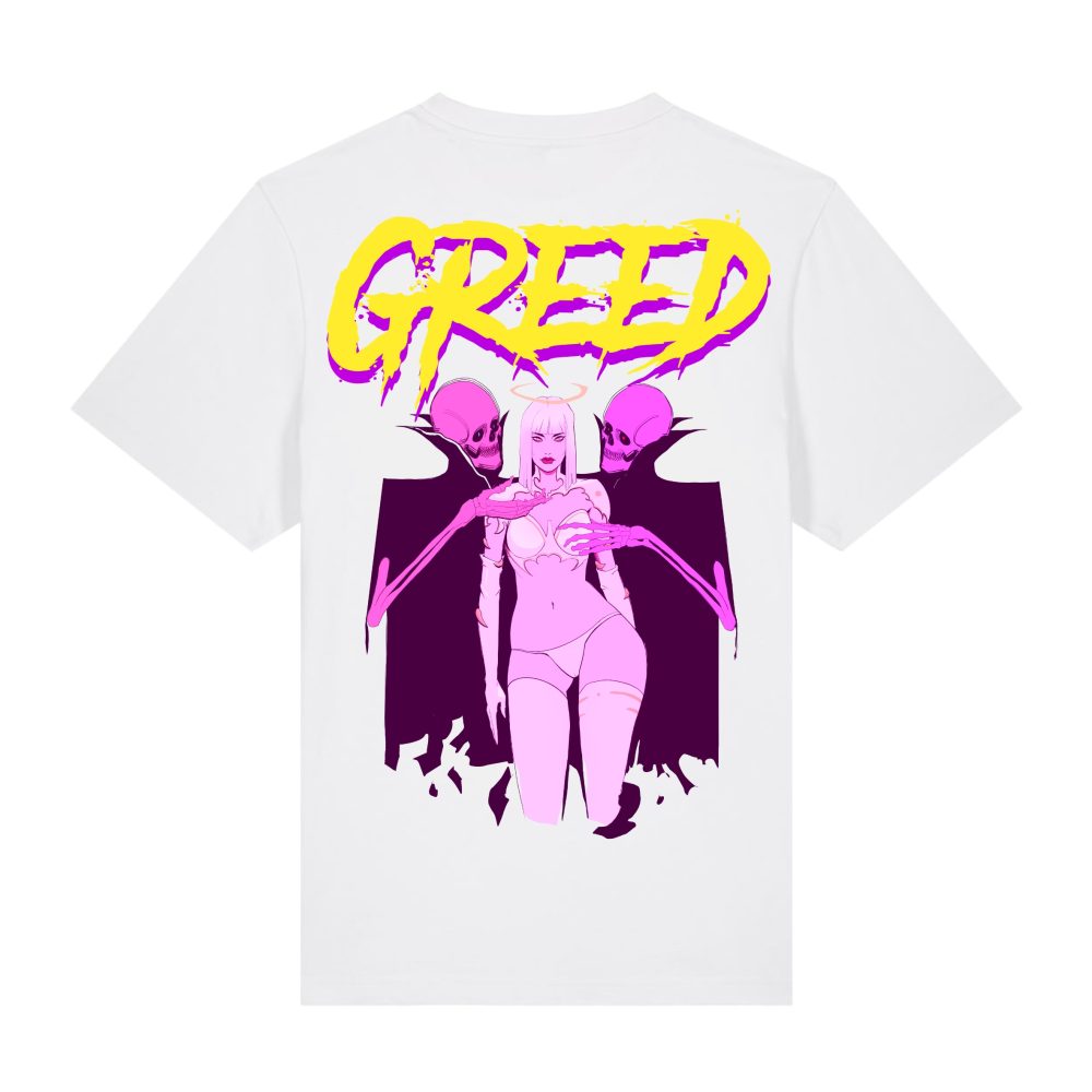 White - Greed - Alternative - T-shirt - Sparker - Hell is Better