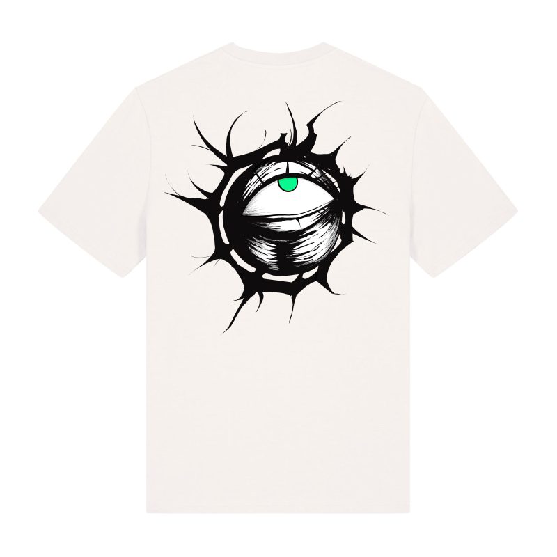 White - The Eye - Urbanwear T-shirt - Green Eye - Hell is Better