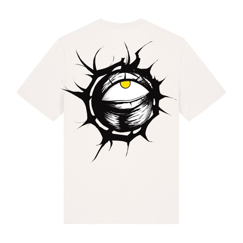 White - The Eye - Urbanwear T-shirt - Yellow Eye - Hell is Betterjpg