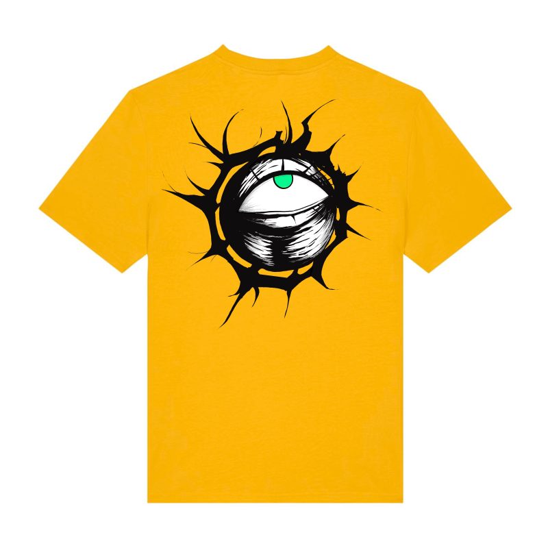 Yellow - The Eye - Urbanwear T-shirt - Green Eye - Hell is Better